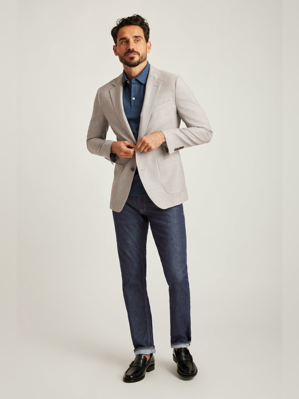 Bonobos Light Grey Jetsetter Unconstructed Italian Wool Blazer
